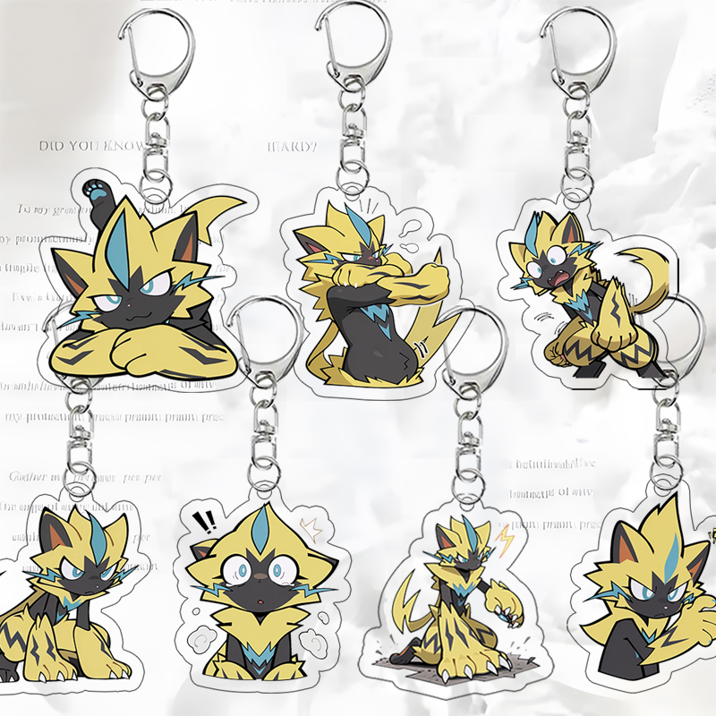 Badminton Meme - Zeraora Acrylic Keychain Q Version Meme