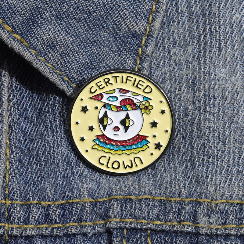 Badminton Meme - Funny Certified Clown Enamel Pin Round