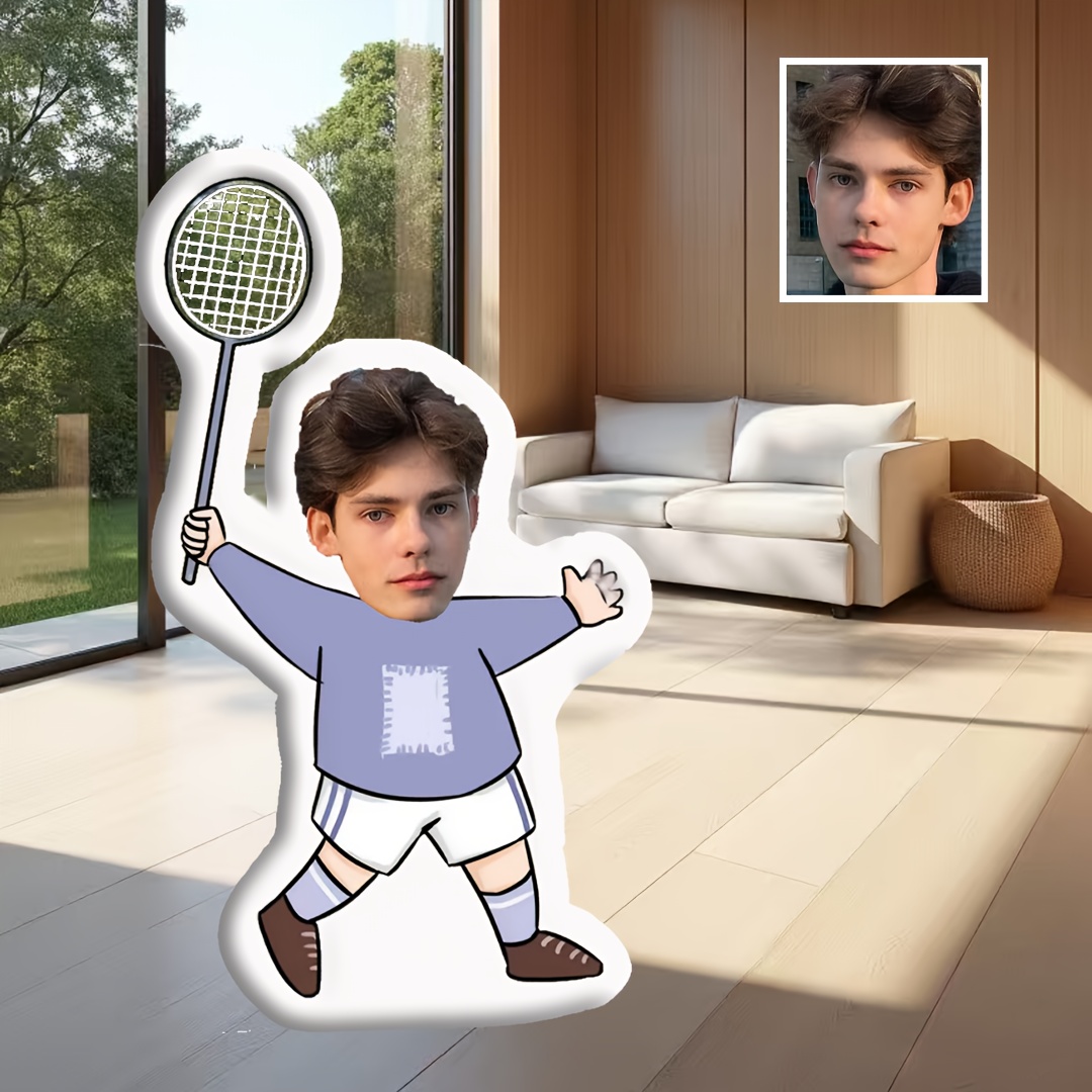 Unique Gift: a Personalized Cu - Badminton Photo ulasan dan harga