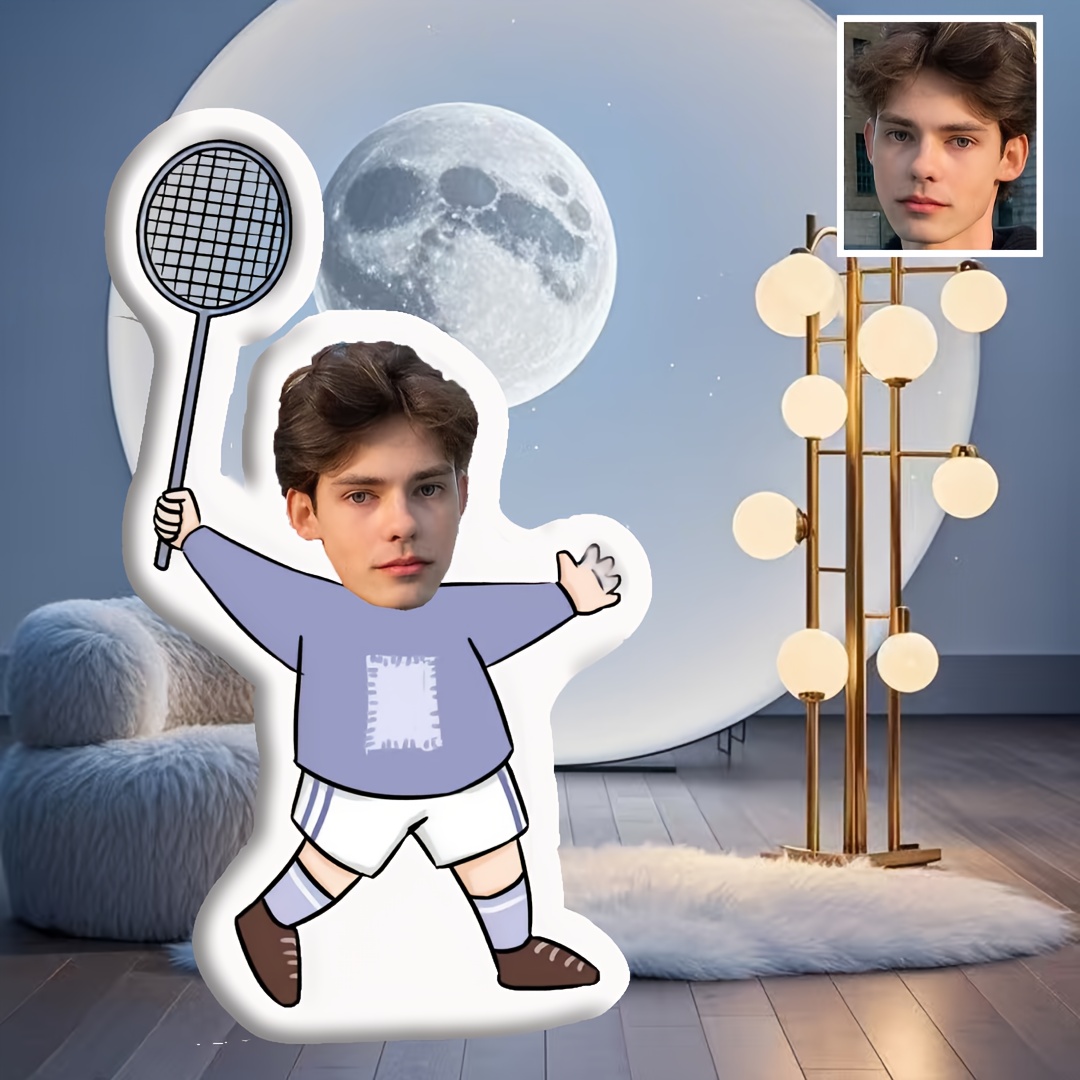 Unique Gift: a Personalized Cu - Badminton Photo ulasan dan harga